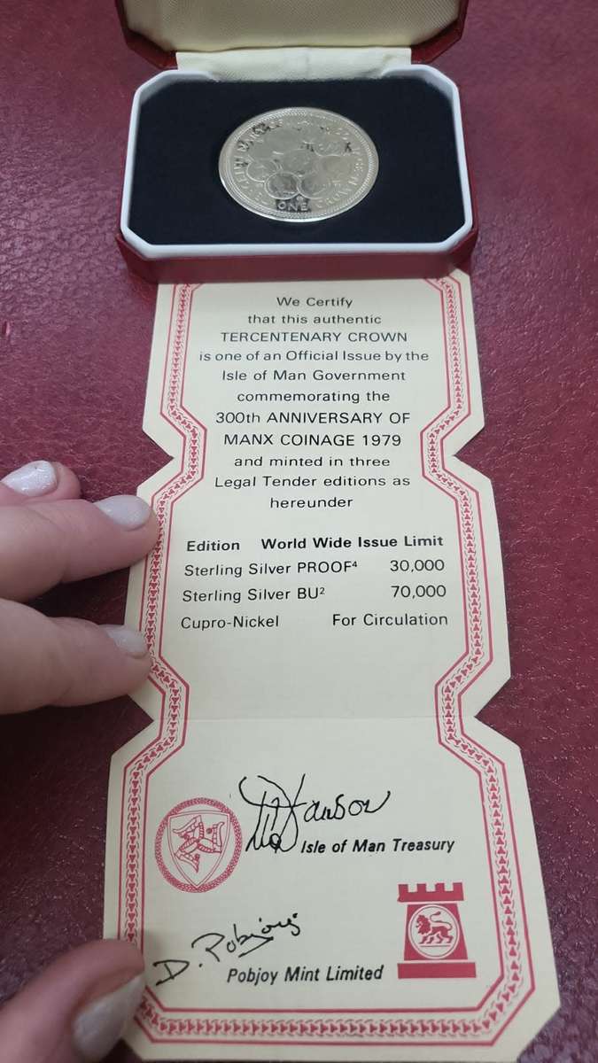 1979 Isle of Man Crown - 300th Anniversary of Manx coinage