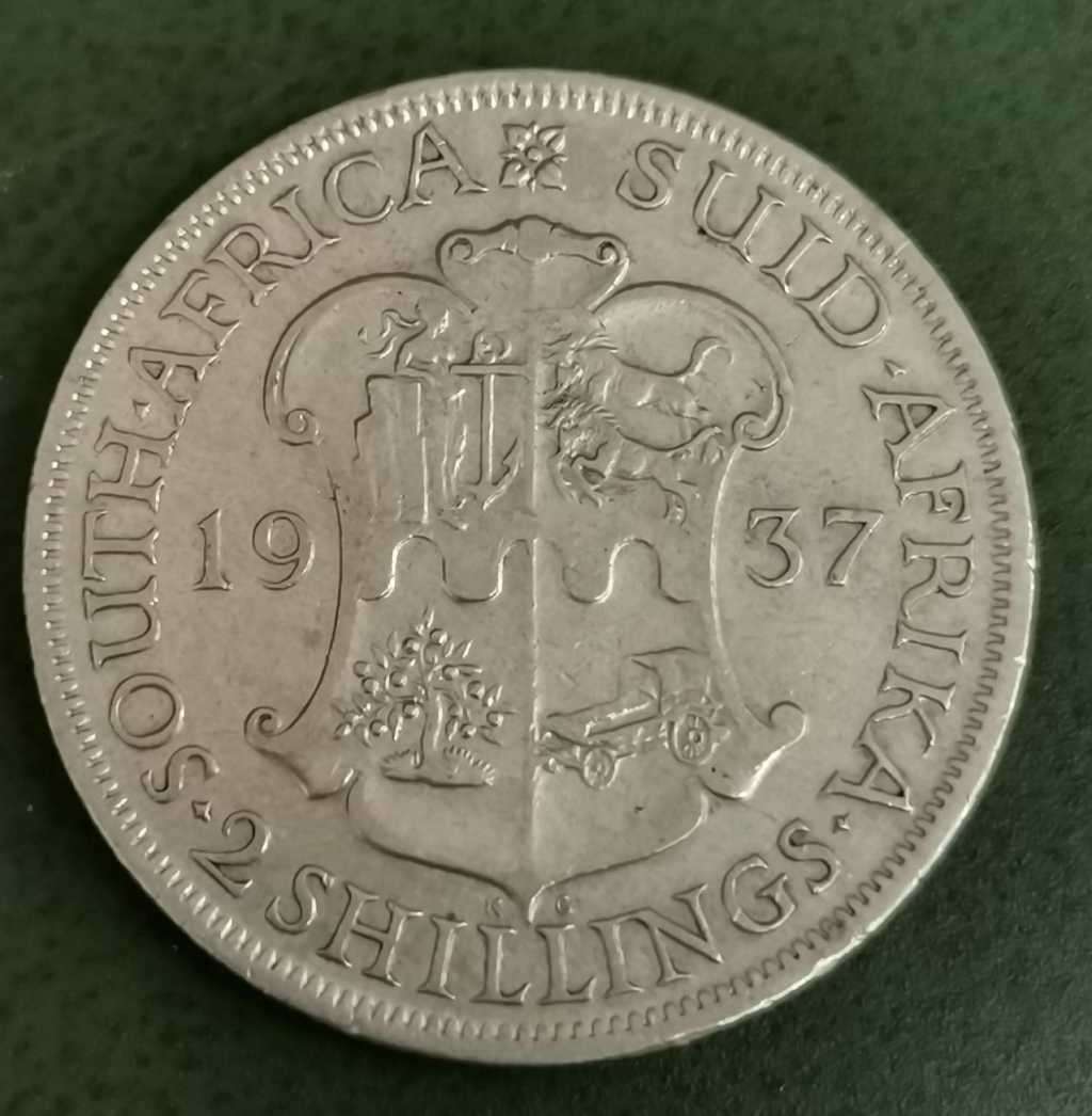 Union 2 Shillings 1937 - Nice condition