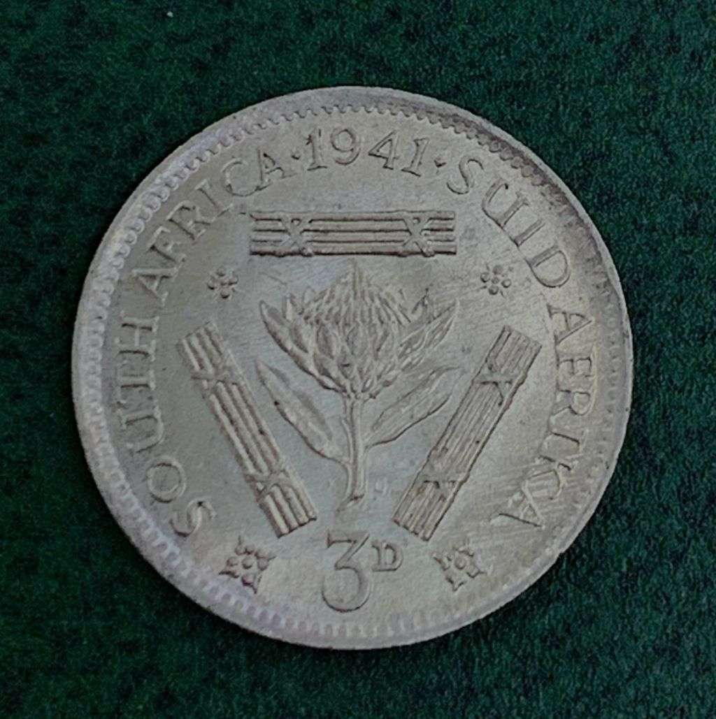 Union Threepence 1941-Cracked Die ERROR