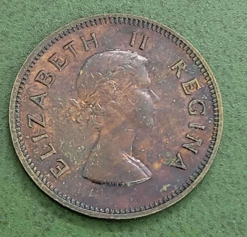 Union 1/2 Penny 1956 - Beautiful condition & Toning
