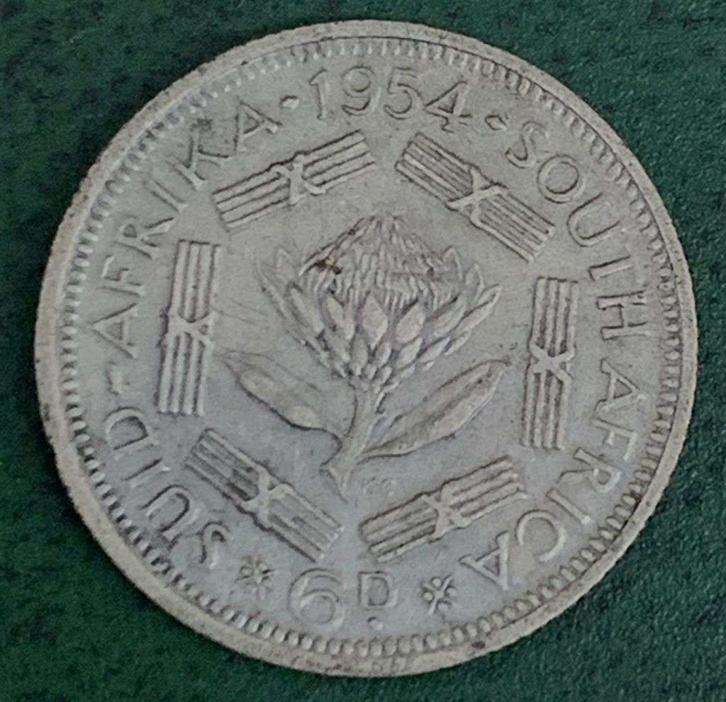 Union Sixpence 1954 - Nice condition