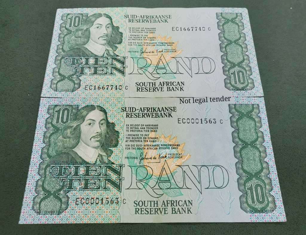 Sa 10 Rand late 1980's-VF condition