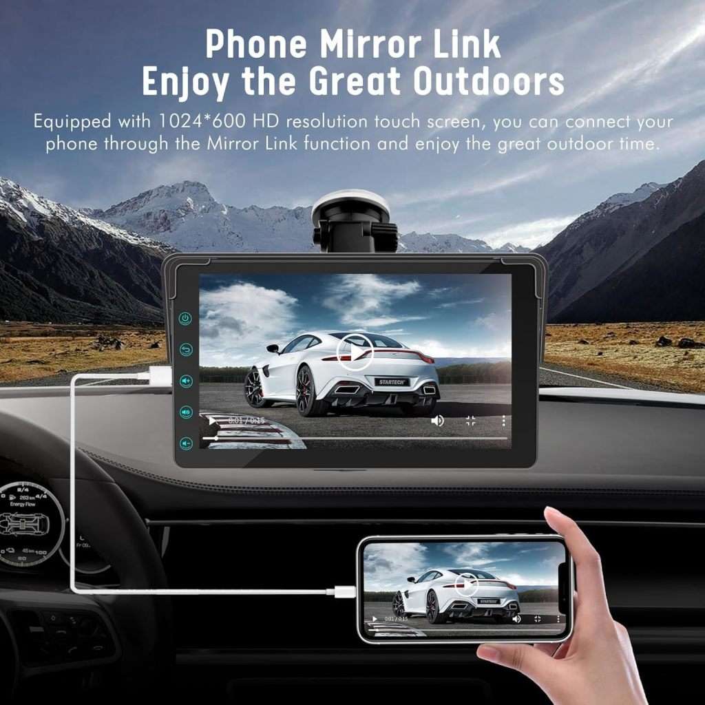 Portable Apple Carplay Screen Android Auto Wireless Car Stereo 7 Inch