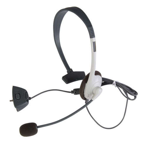 New White Headset with Microphone For Xbox360 Wireless Controller Live Earphone