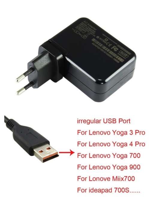 20V 2A 40W USB Plug Laptop AC Power Adapter Cable for Lenovo Yoga3 Pro Yoga 3 miix 70