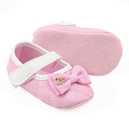BABY PINK BALLERINA PUMPS baby shoes christening INFANTS BOOTIES - SIZE ONE
