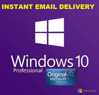 WINDOWS 10 PROFESSIONAL PRO KEY 32 / 64BIT ACTIVATION CODE LICENSE KEY