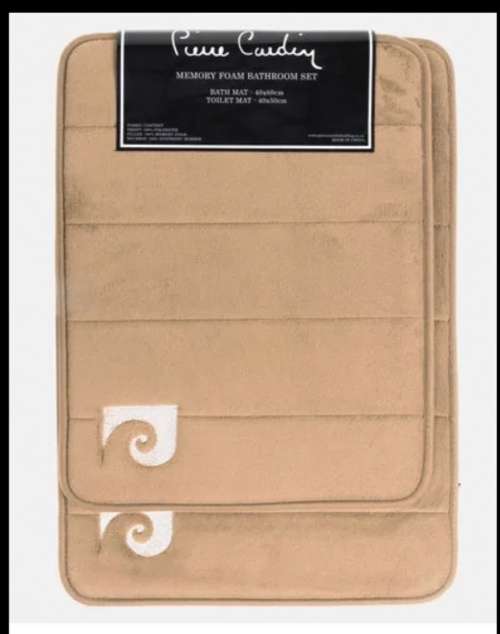 BATHROOM MATS AUTHENTIC PIERRE CARDIN 2 PIECE MAT SET / MARKET VALUE R499