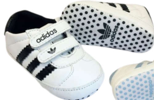 Baby shoes  ADIDAS WHITE AND BLACK Size 2
