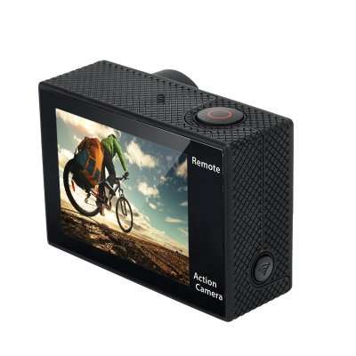 Action camera 4K Ultra HD - 30M Waterproof - Remote control - 12MP Sony Sensor - Black - 1 available