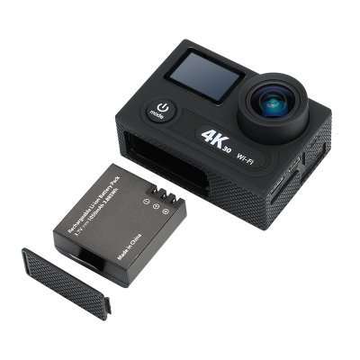 Action camera 4K Ultra HD - 30M Waterproof - Remote control - 12MP Sony Sensor - Black - 1 available