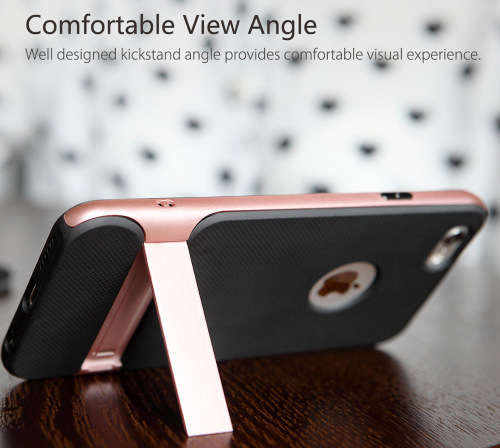 Iphone 6 Plus / 6S Plus protective case with kickstand - Gray