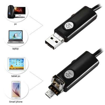 Endoscope - 2 in 1 Android and PC -  5M  BLACK