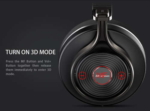 Bluetooth Headphones - Bluedio T3 Plus - Memory foam - 3D Sound Effect - Micro SD Card Slot -  Black