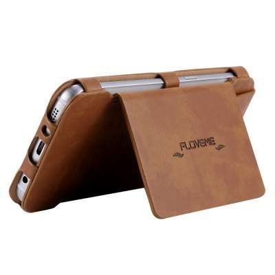 Samsung Galaxy S6 / S6 Edge / S7 wallet Flip cover - PU Leather - Brown