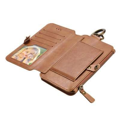 Samsung Galaxy S6 / S6 Edge / S7 wallet Flip cover - PU Leather - Brown