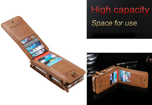 Samsung Galaxy S6 / S6 Edge / S7 wallet Flip cover - PU Leather - Brown