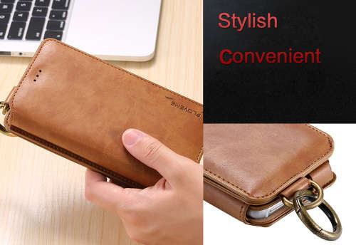 Samsung Galaxy S6 / S6 Edge / S7 wallet Flip cover - PU Leather - Brown