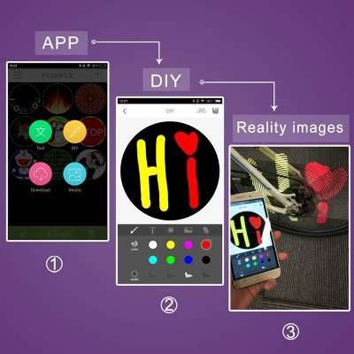 2 x Xuanwheel Bike Wheel Lights - iOS + Android App,1950mAh Battery