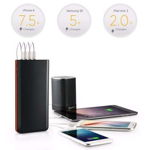 20000mAh - 4 usb ports + two mini usb ports for faster power bank charging- Top reviews - A Beast!!!