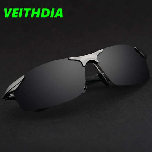 Sunglasses For Men - VEITHDIA - Aluminum Magnesium - Polarized - Grey Frame