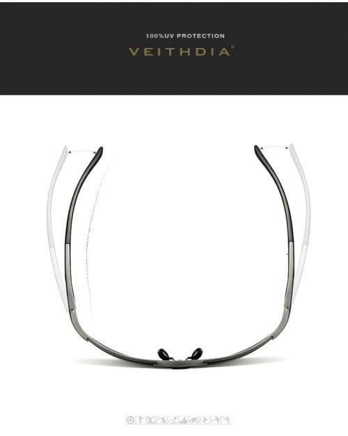 Sunglasses For Men - VEITHDIA - Aluminum Magnesium - Polarized - Grey Frame