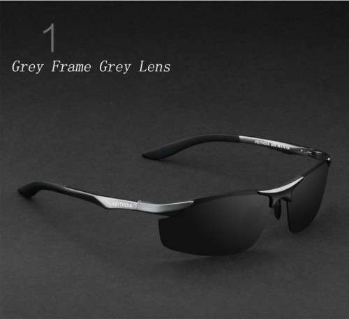 Sunglasses For Men - VEITHDIA - Aluminum Magnesium - Polarized - Grey Frame