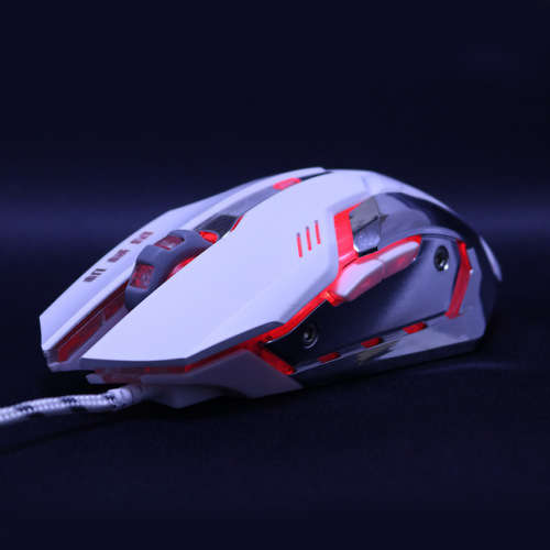 Gaming Mouse - Wired - 6 Buttons - Lights - dpi Adjustable up to 3200 - Solid Construction