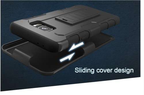 Full Black 3 in 1 Hybrid Kickstand Armor Case For IPhone 7 Plus