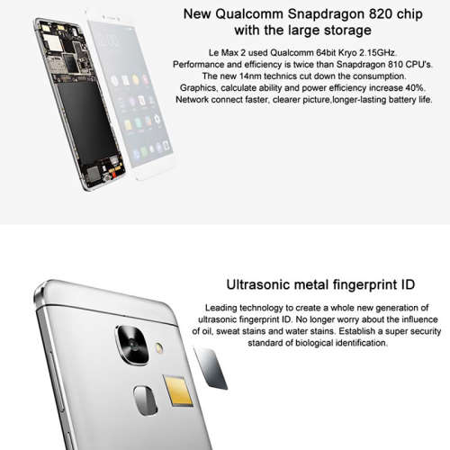 LeEco LeTV Le Max 2 - Snapdragon 820 CPU, 6GB RAM, 128GB ROM, 21MP Cam, 2K Display