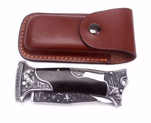 Handmade Folding Knife - Ebony And Stainless Steel Handle  - Great for collectors