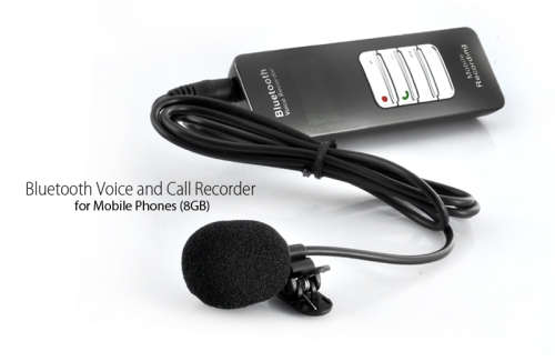 Voice and Call Recorder for Mobile Phones - Stand Alone Recording - Bluetooth, 8GB