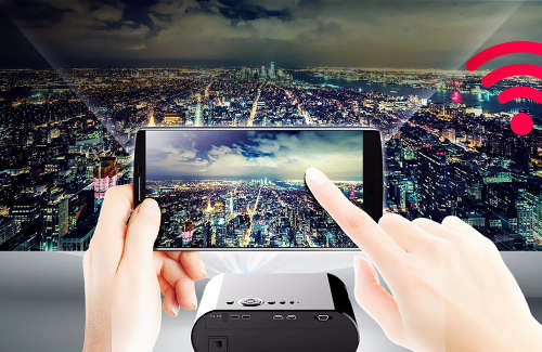 HD Projector - Android, Wi-Fi, DLNA, Airplay, Miracast, HD Resolution, 1080P Support, 3200 Lumen