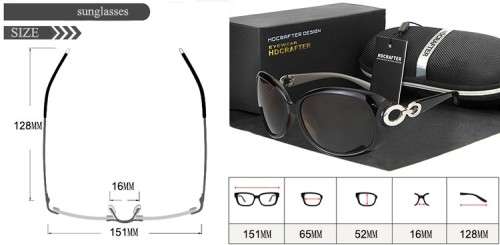 Women Polarized Sun Glasses - Oval Lens - UV400 - Elegant - 3 Color Options