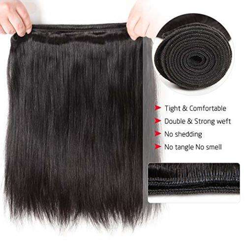 Brazilian Hair 3 Bundles 8A Unprocessed Straight Human Hair 16 18 20 inches