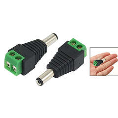 2.1 x 5.5mm DC Power Male Plug Jack Adapter Connector for CCTV Camera