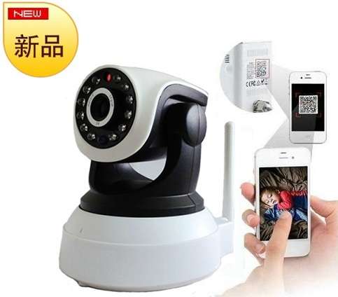 Latest P2P Wireless IP Camera wf IR Night Vision/MicroSD via Smartphone