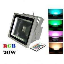 20W RGB LED Flood Light With Remote
