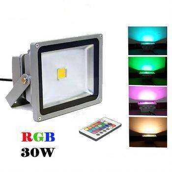 30W RGB LED Flood Light With Remote