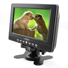 Color TV Monitor 7 inch TFT LCD with 1CH AV Input Wide View-Angle for CCTV monitor