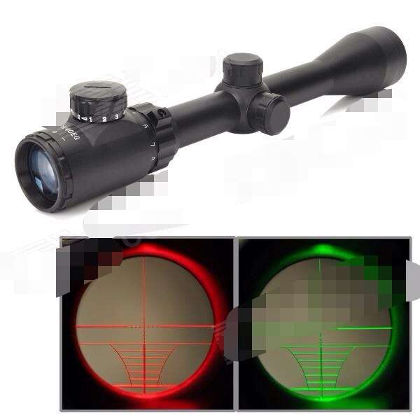 3-9x40 RED & GREEN Rifle Hunting Scope