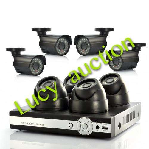 8 Camera CCTV Security Recording System With Internet & 3G Phone Viewing HDMI DVR 600TVL:NEW STOCK