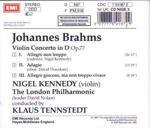 Brahms: Violin Concerto (Nigel Kennedy)