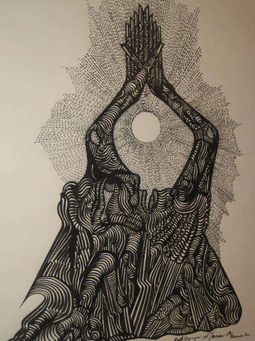 Professor Ernst Degasperi - Original Ink Drawing