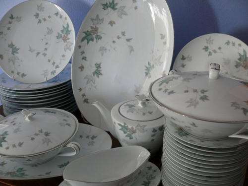 ROYAL CERAMICS BONE CHINA "MAPLE LEAF" PATTERN DINNER & COFFEE SET - 54pcs