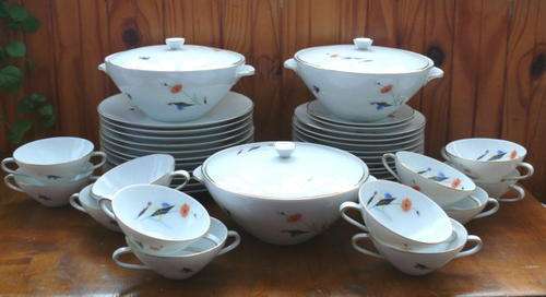 HUGE HUTSCHENREUTHER CHINA "ELEGANZ" PATTERN DINNER SET - 42 pieces