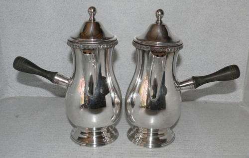 Exquisit Silver Plated EDWARDIAN COFFEE Set - 2 Pieces - MADE IN SHEFFIELD - CRAZY START