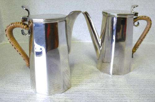 Exquisit Silver Plated EDWARDIAN COFFEE Set - 2 Pieces - MADE IN SHEFFIELD - CRAZY START