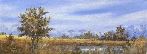 Malachi Smith (SA 20th C) Oil, "Bush Landscape" - Lovely Painting! CRAZY START!