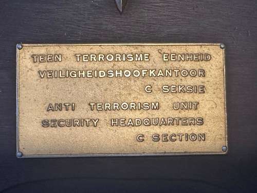 SAP Vlakplaas Anti Terrorism Unit Plaque - C section